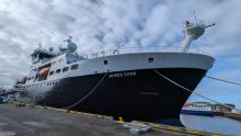 RRS James Cook docked in Iceland ahead of the JC269 expedition